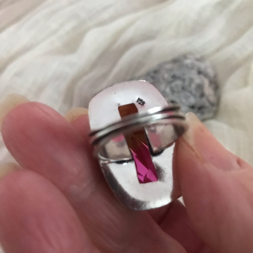 NEW Bi-Color Tourmaline 925 Sterling Silver Ring - Picture 5 of 5